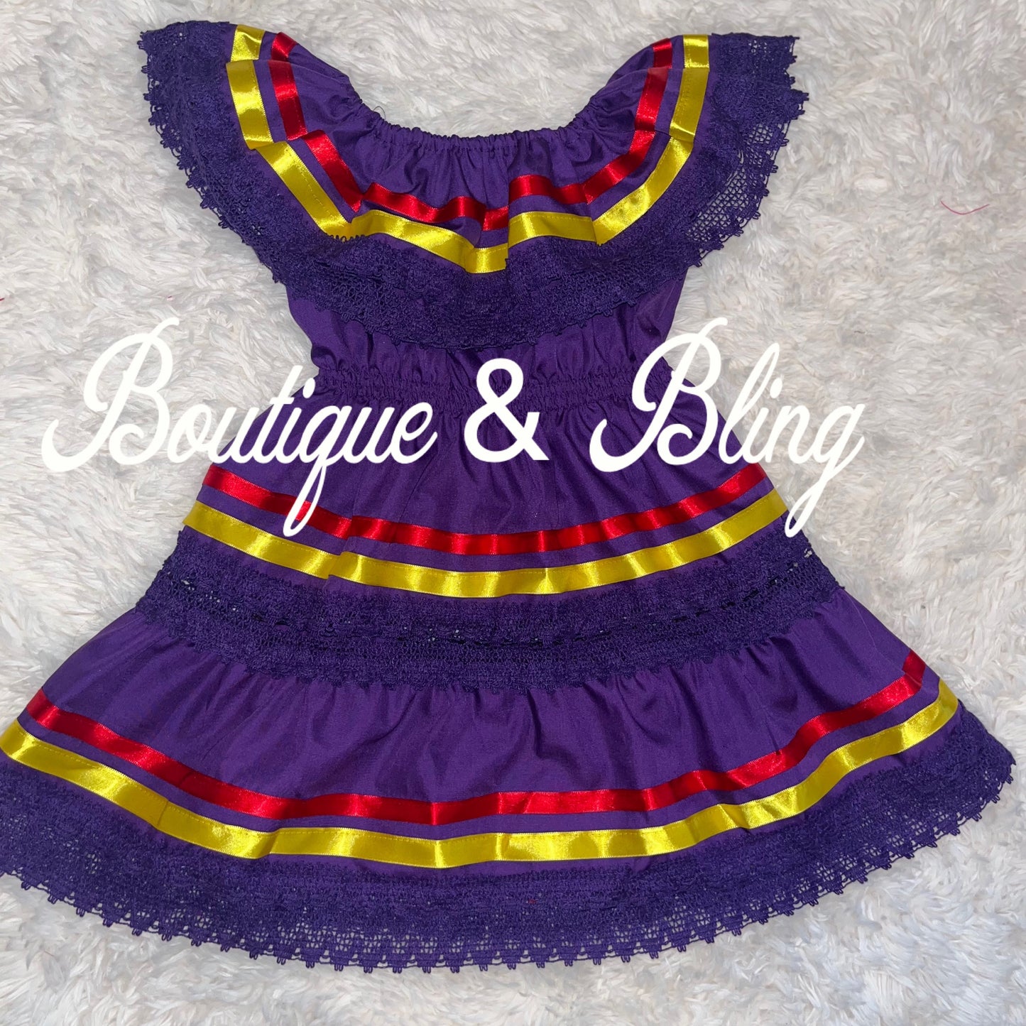 2T Purple Ribbon Dress